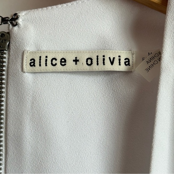 Alice + Olivia Maya Colorblock Racerback Dress Navy/White Tank Dress Size S/P - Picture 6 of 9